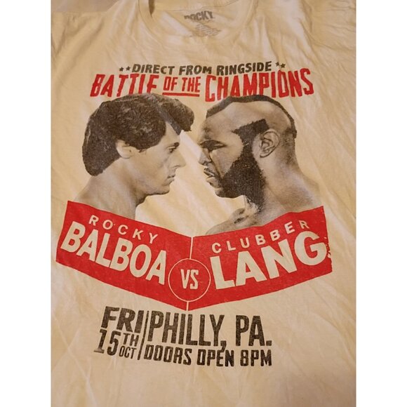 Rocky Balboa Vs Clubber Lang Shirt Philly Size XXL T-Shirt - Picture 1 of 8